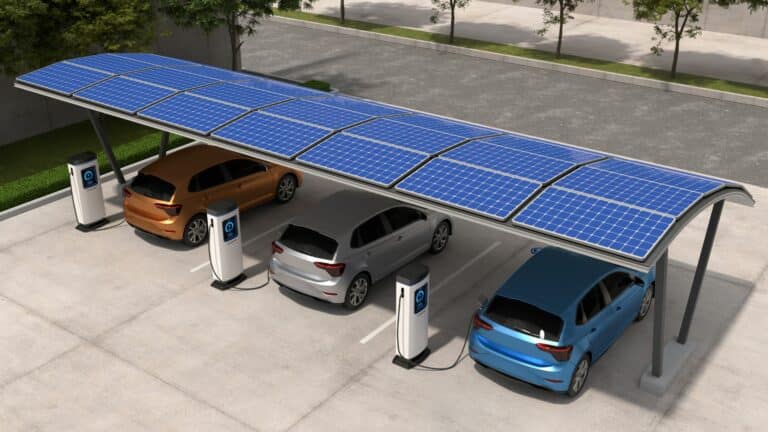 carport solaire borne