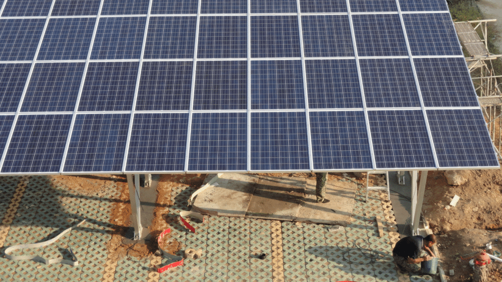 Étapes d’installation d’un carport solaire de 40 m²