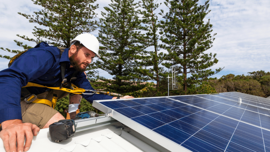 Installation des panneaux photovoltaïques