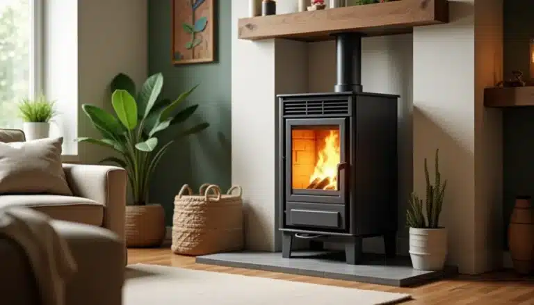 poele pellets contemporain
