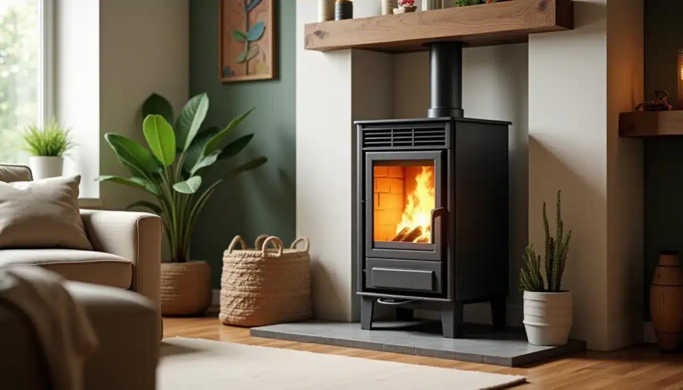 poele pellets contemporain
