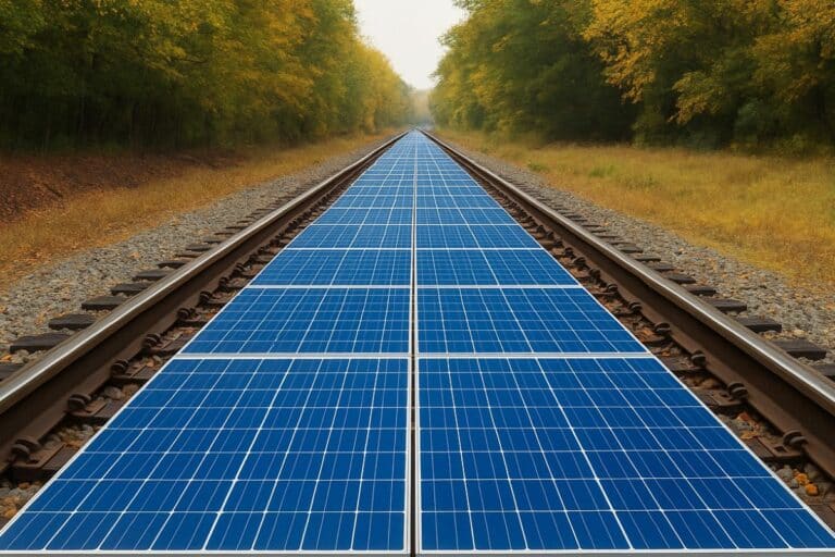 transforment des rails en centrale solaire