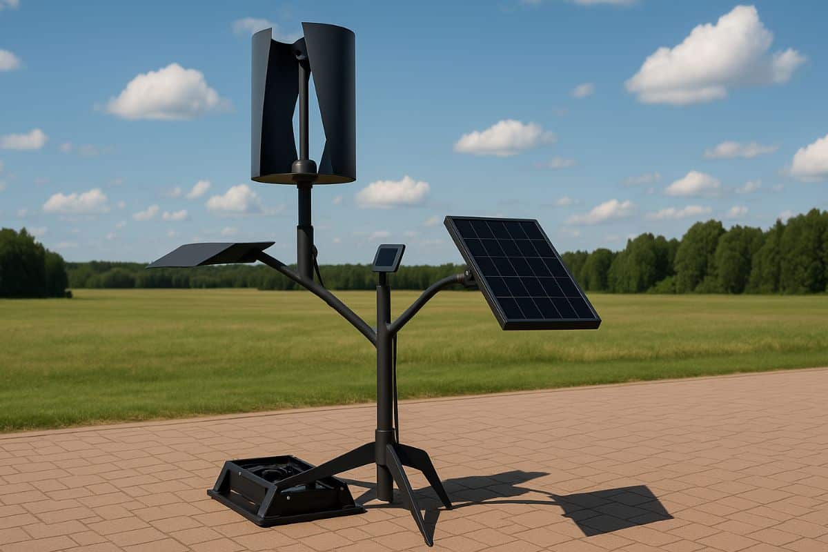 arbre éolien photovoltaïque équipé tracker à 2 axes