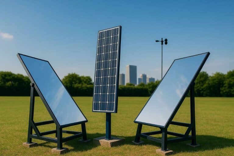 photovoltaïques verticales grâce à des réflecteurs ajustables
