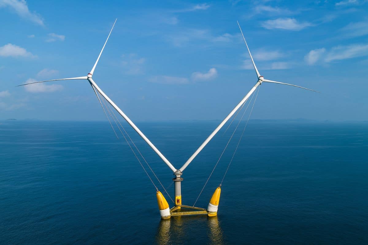 double éolienne flottante de 50 mw