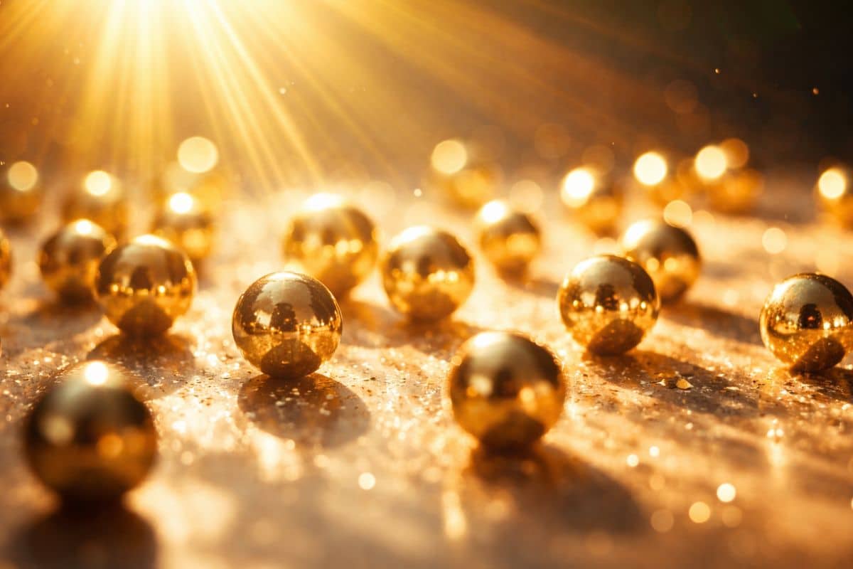 billes d'or de quelques nanomètres