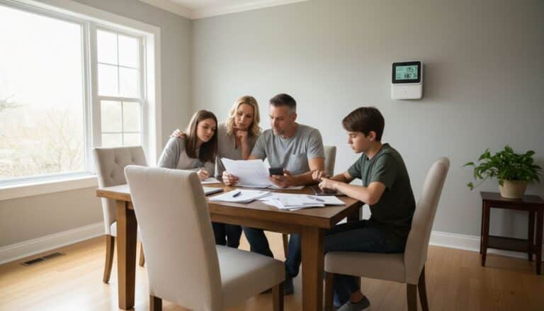 famille gaz compteur table